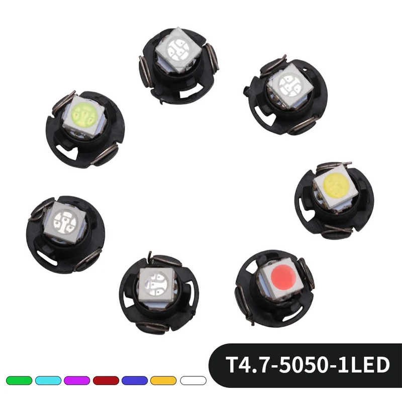 100PCs T4.7 Led Car Bulb 5050 1SMD Auto Dashboard Warning Indicator Dash Panel Instrument Lights Neo Wedge Lamp Vehicle 12V
100PCs T4.7 Led Car Bulb 5050 1SMD Auto Dashboard Warning Indicator Dash Panel Instrument Lights Neo Wedge Lamp Vehicle 12V