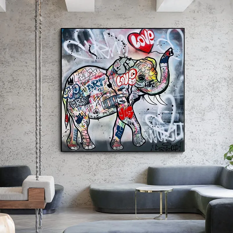 Abstract Color Elephant Wildlife Canvas Painting Scandinavian Posters and Prints Cuadros Living Room Mural Picture
Abstract Color Elephant Wildlife Canvas Painting Scandinavian Posters and Prints Cuadros Living Room Mural Picture