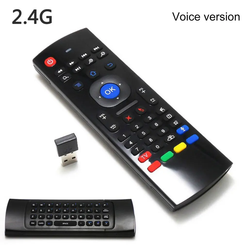 MX3 2.4G Wireless Keyboard Controller Remote Control Air Mouse for Smart Android 7.1 TV Box Double-sided keyboard
MX3 2.4G Wireless Keyboard Controller Remote Control Air Mouse for Smart Android 7.1 TV Box Double-sided keyboard
