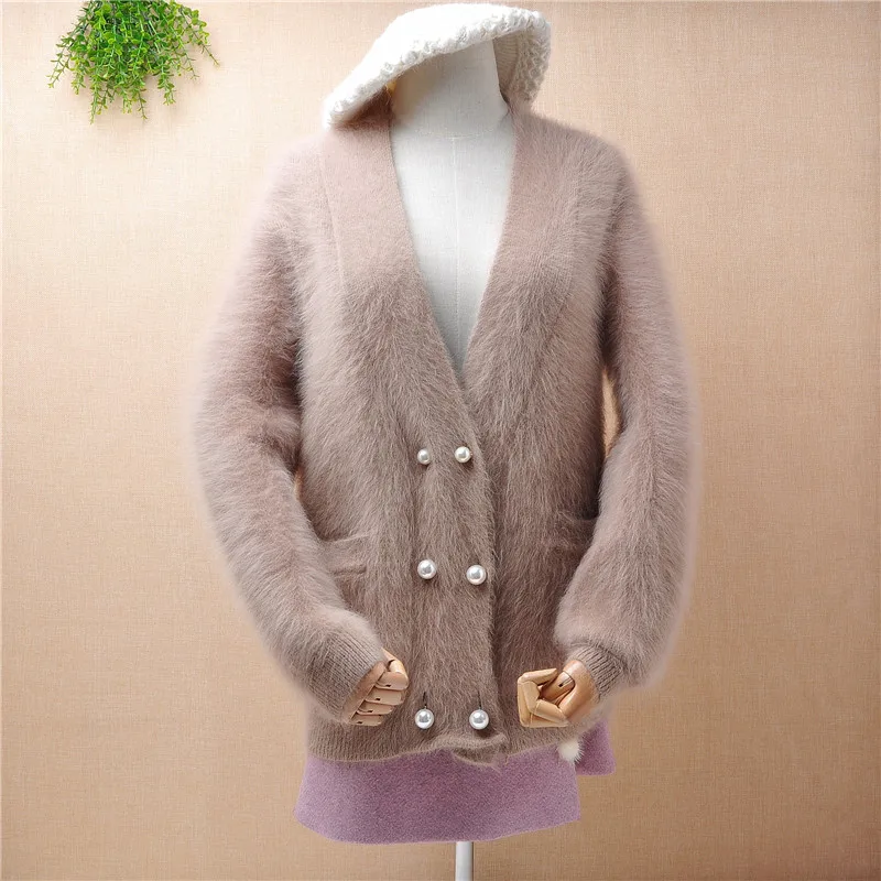female women winter warm mink cashmere deep v-neck long sleeves loose cardigans button angora rabbit fur jacket coat sweater top
female women winter warm mink cashmere deep v-neck long sleeves loose cardigans button angora rabbit fur jacket coat sweater top