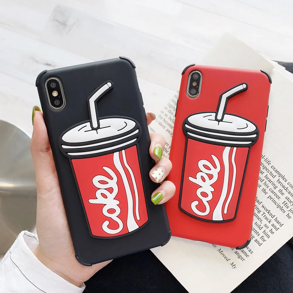 Liquid Silicone Phone Case for Iphone XS MAX Case Iphone X XR XS 7 8 Plus Fashion 3D Coke Drink Cover for IPhone 7 8 Coque Capa
Liquid Silicone Phone Case for Iphone XS MAX Case Iphone X XR XS 7 8 Plus Fashion 3D Coke Drink Cover for IPhone 7 8 Coque Capa