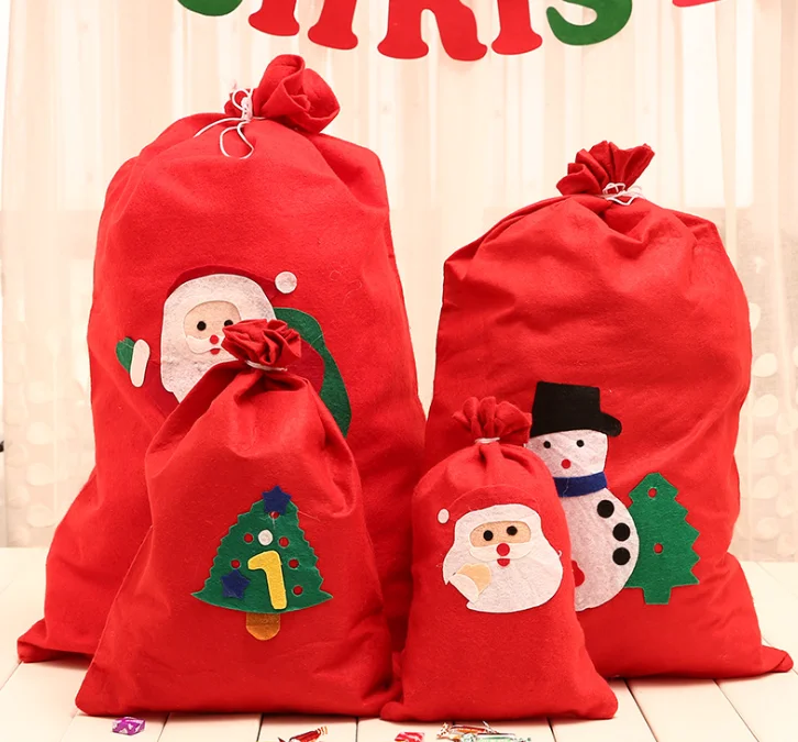 size non-woven fabrics gift bag storage bags christmas candy