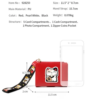 Embroidered Lucky Women Cats Slim Thin Anime Wallet Ladies Bracelet Purse Wallet Zipper Coin Purse Popular
Embroidered Lucky Women Cats Slim Thin Anime Wallet Ladies Bracelet Purse Wallet Zipper Coin Purse Popular