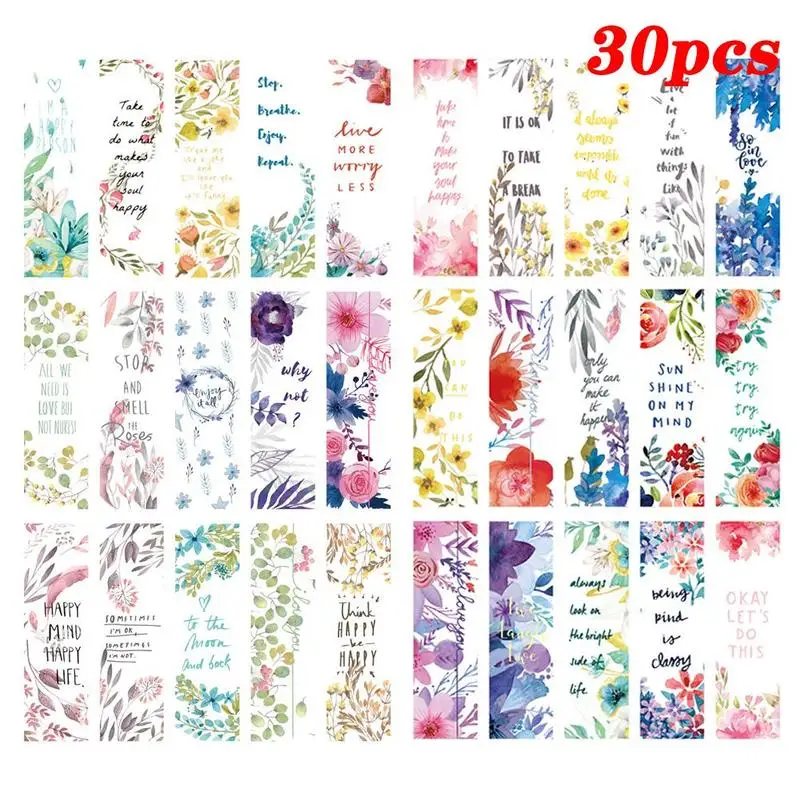 30pcs/set Beautiful Flowers Bookmarks Book Separation Page Literary Small Fresh Bookmarks School Office Supplies Paper Bookmark
30pcs/set Beautiful Flowers Bookmarks Book Separation Page Literary Small Fresh Bookmarks School Office Supplies Paper Bookmark