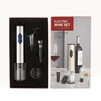 Four In One Dry Battery Stainless Steel Foil Knife Silvery Wine Electric Bottle Opener Suit
Four In One Dry Battery Stainless Steel Foil Knife Silvery Wine Electric Bottle Opener Suit