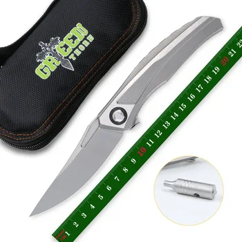 GREEN THORN Quantum edc Flipper folding knife S110V blade TC4 titanium handle Outdoor Hunting Tool Camping EDC Fruit Knife
GREEN THORN Quantum edc Flipper folding knife S110V blade TC4 titanium handle Outdoor Hunting Tool Camping EDC Fruit Knife