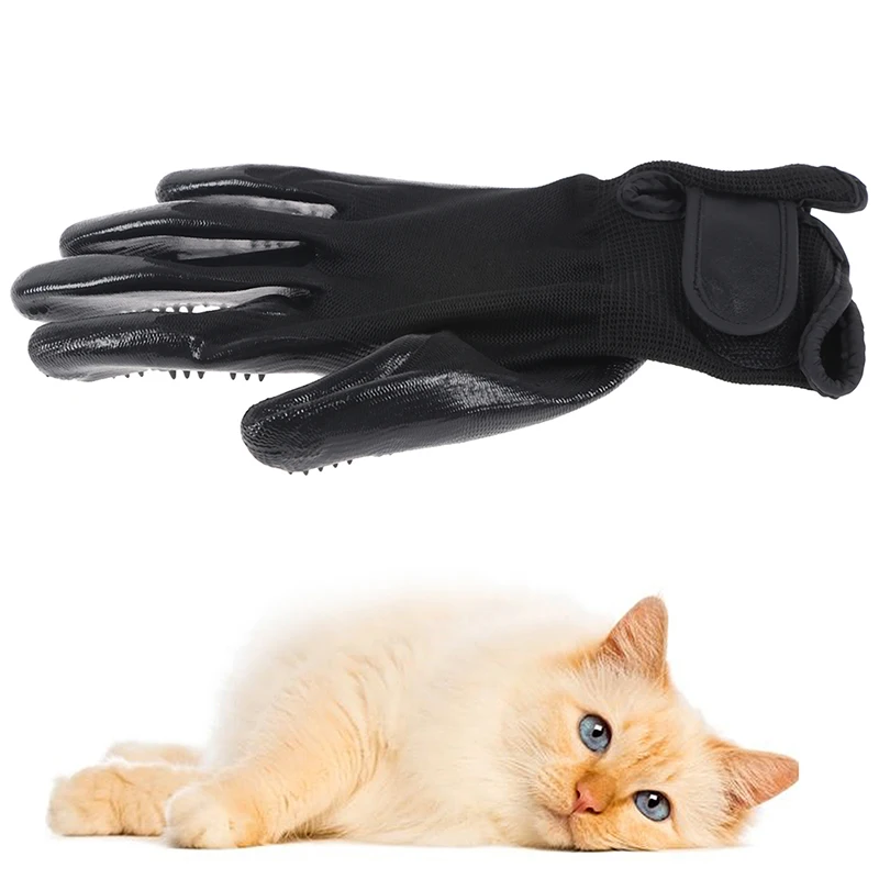 Pet hair combing gloves Cat Grooming Glove Hair Deshedding Brush Gloves Dog Comb Cats Dogs Bath Gentle Massage Clean | Дом и сад