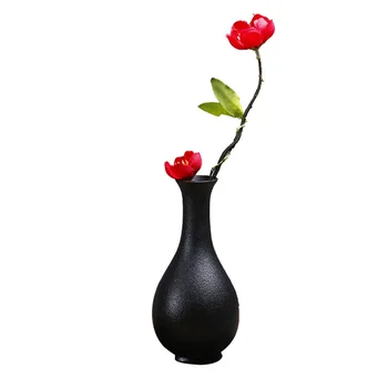 Vintage Crude Pottery Flower Vase Black Ceramic Vase Hydroponic Device Contracted Desktop Ornament Home Decoration Accessories
Vintage Crude Pottery Flower Vase Black Ceramic Vase Hydroponic Device Contracted Desktop Ornament Home Decoration Accessories