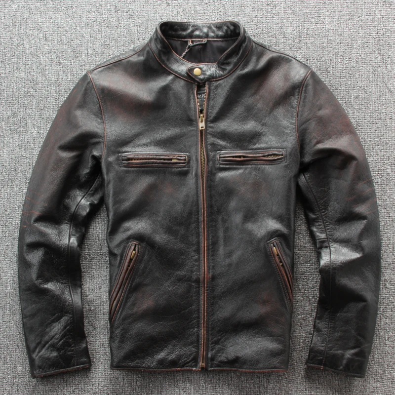 Free shipping.wholesales.man genuine jacket.vintage brown 100% leather coat.mens cowhide motor biker jackets.cool
Free shipping.wholesales.man genuine jacket.vintage brown 100% leather coat.mens cowhide motor biker jackets.cool