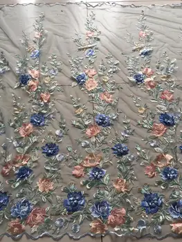 Modern design French net lace fabric African 3d flower with beads mul ti color embroidery tulle lace fabric for party dress
Modern design French net lace fabric African 3d flower with beads mul ti color embroidery tulle lace fabric for party dress
