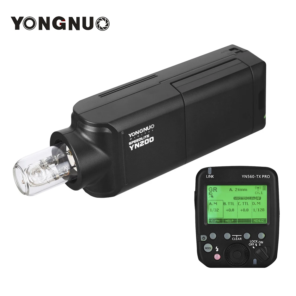 YONGNUO YN200 TTL Flash w/ YN560-TX PRO Flash Trigger Transmitter for Nikon 200W GN60 1/8000s High Speed Sync 5600K DSLR Camera
YONGNUO YN200 TTL Flash w/ YN560-TX PRO Flash Trigger Transmitter for Nikon 200W GN60 1/8000s High Speed Sync 5600K DSLR Camera