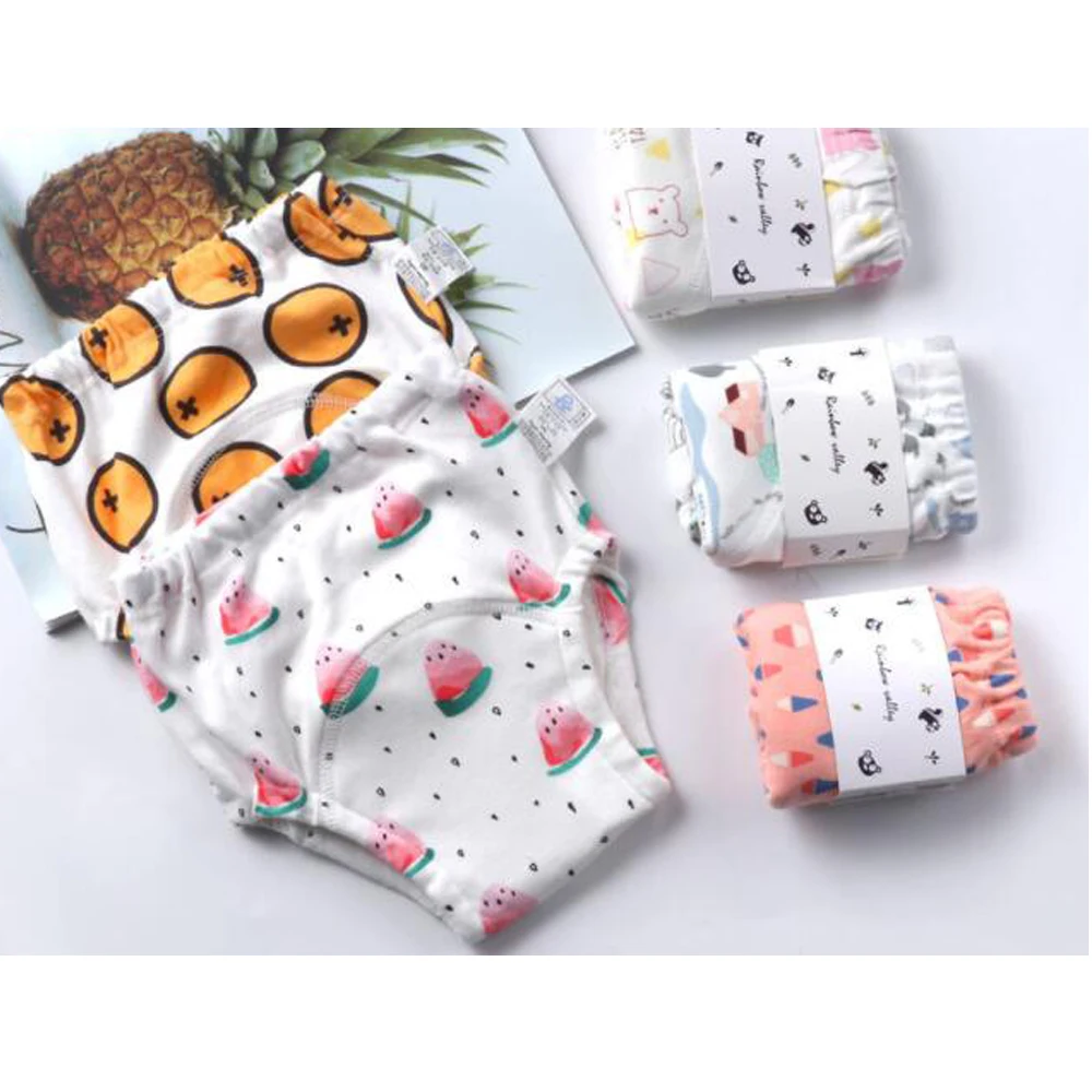 

Wholesale 4 Layers Potty Training Underwear Cotton Potty Training Pants For Babies 80pcs/lot