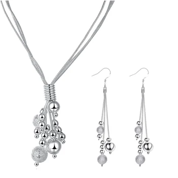 925 sterling silver Jewerly Set,Cheap Bridal Party Sets,Fashion Three LIne Bundle Beads Necklace Earrings for Women 2-pieces
925 sterling silver Jewerly Set,Cheap Bridal Party Sets,Fashion Three LIne Bundle Beads Necklace Earrings for Women 2-pieces