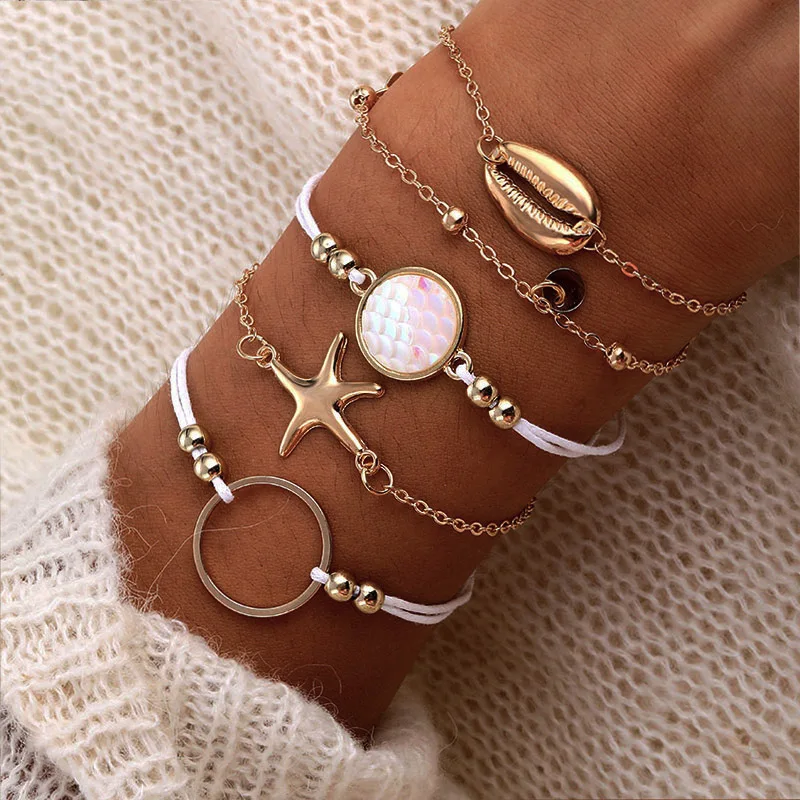 Vienkim 5PCS/Set Shell Bohemian Bracelets & Bangles Set Vintage Gold Multi Layer Charm Bracelet For Women 2019 Fashion Jewelry
Vienkim 5PCS/Set Shell Bohemian Bracelets & Bangles Set Vintage Gold Multi Layer Charm Bracelet For Women 2019 Fashion Jewelry