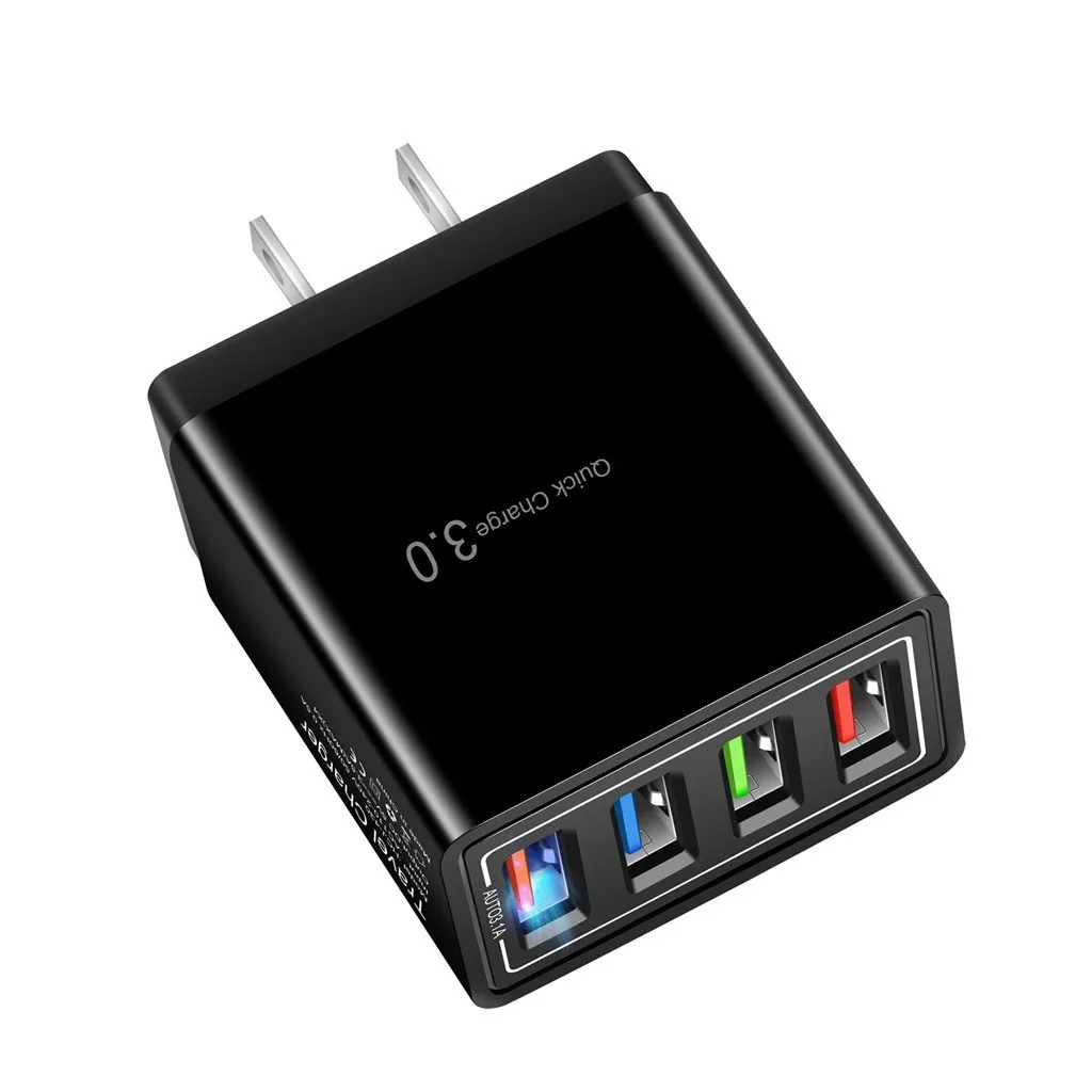 Ouhaobin 4 порта USB зарядное устройство Быстрая зарядка US Plug QC 3 0 usb хаб 3.5A конвертер