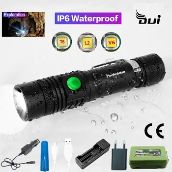 DUI USB battery rechargeable led flashlight Waterproof camping powerful portable light Long hunting flash light zoom torch lamp
DUI USB battery rechargeable led flashlight Waterproof camping powerful portable light Long hunting flash light zoom torch lamp