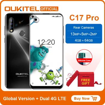 OUKITEL C17 Pro MTK6763 Octa Core Smartphone 6.35"19.5:9 Android 9.0 4G RAM 64G ROM Rear Triple Cameras Dual 4G LTE Mobile Phone
OUKITEL C17 Pro MTK6763 Octa Core Smartphone 6.35"19.5:9 Android 9.0 4G RAM 64G ROM Rear Triple Cameras Dual 4G LTE Mobile Phone