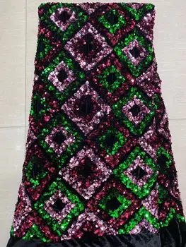 2020 Velvet Lace Fabrics with Sequins Nigerian Wedding Party Dresses Green Sequence Lace Fabric for Bridal Lace Materials
2020 Velvet Lace Fabrics with Sequins Nigerian Wedding Party Dresses Green Sequence Lace Fabric for Bridal Lace Materials