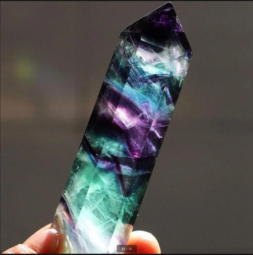 100% Natural Fluorite Crystal Colorful Striped Fluorite Quartz Crystal Stone Point Healing Hexagonal Wand Treatment Stone
100% Natural Fluorite Crystal Colorful Striped Fluorite Quartz Crystal Stone Point Healing Hexagonal Wand Treatment Stone