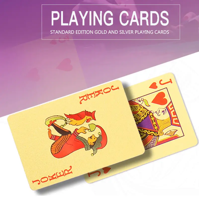 New Golden Black Matte Plastic Poker Cards Waterproof 7