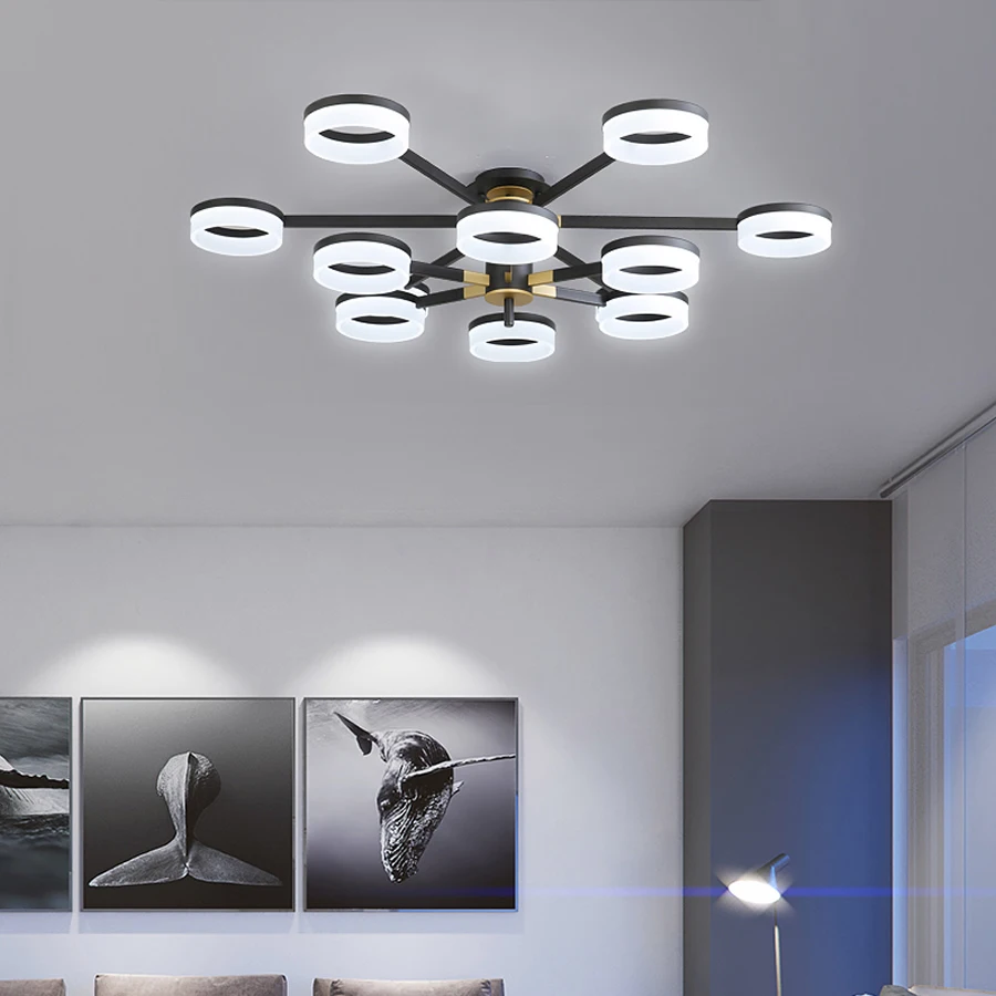 Modern Luxury LED Ceiling Chandelier Lamp Iron Acrylic Hanging Light Living Dining Bed Room Lighting Fixtures 3colors Swtichable
Modern Luxury LED Ceiling Chandelier Lamp Iron Acrylic Hanging Light Living Dining Bed Room Lighting Fixtures 3colors Swtichable
