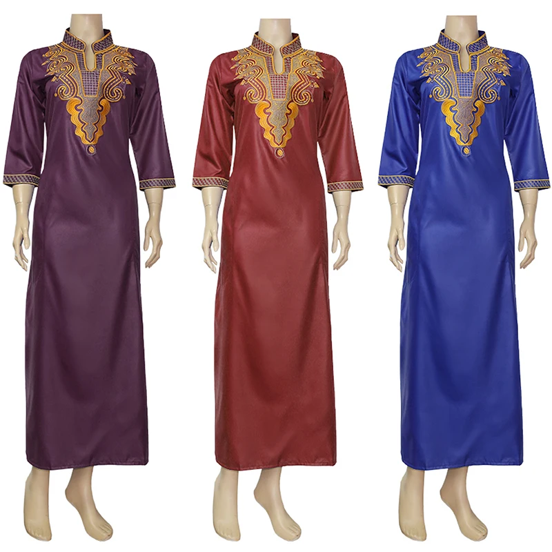 MD South African Traditional Wear Dashiki Maxi Dresses For Women Plus Size Clothes Gold Embroidery Lady Dress Wedding Party Robe MD South African Traditional Wear Dashiki Maxi Dresses For Women Plus Size Clothes Gold Embroidery Lady Dress Wedding Party Robe
