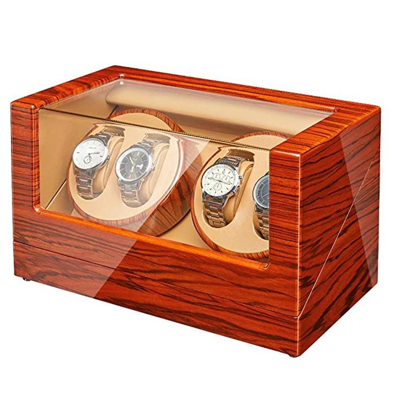JQUEEN Zingana Automatic Quad 4+0 Watch Winder with Double Quiet Mabuchi Motors 5 Working Modes
JQUEEN Zingana Automatic Quad 4+0 Watch Winder with Double Quiet Mabuchi Motors 5 Working Modes