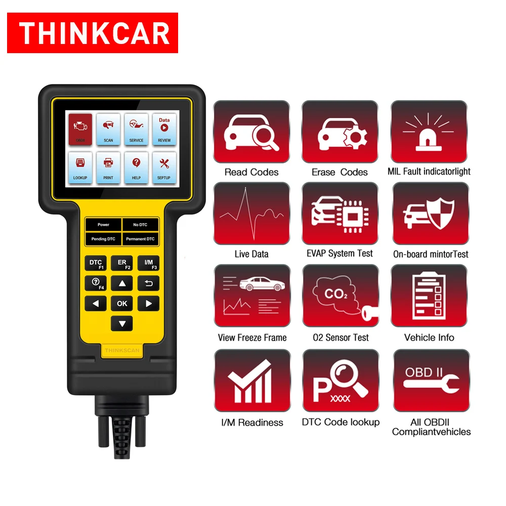 Thinkcar ThinkScan 600 601 code reader scanner for Engine ABS Airbag SRS with 4 Reset Function TS601 PK NT614 diagnostic tool
Thinkcar ThinkScan 600 601 code reader scanner for Engine ABS Airbag SRS with 4 Reset Function TS601 PK NT614 diagnostic tool