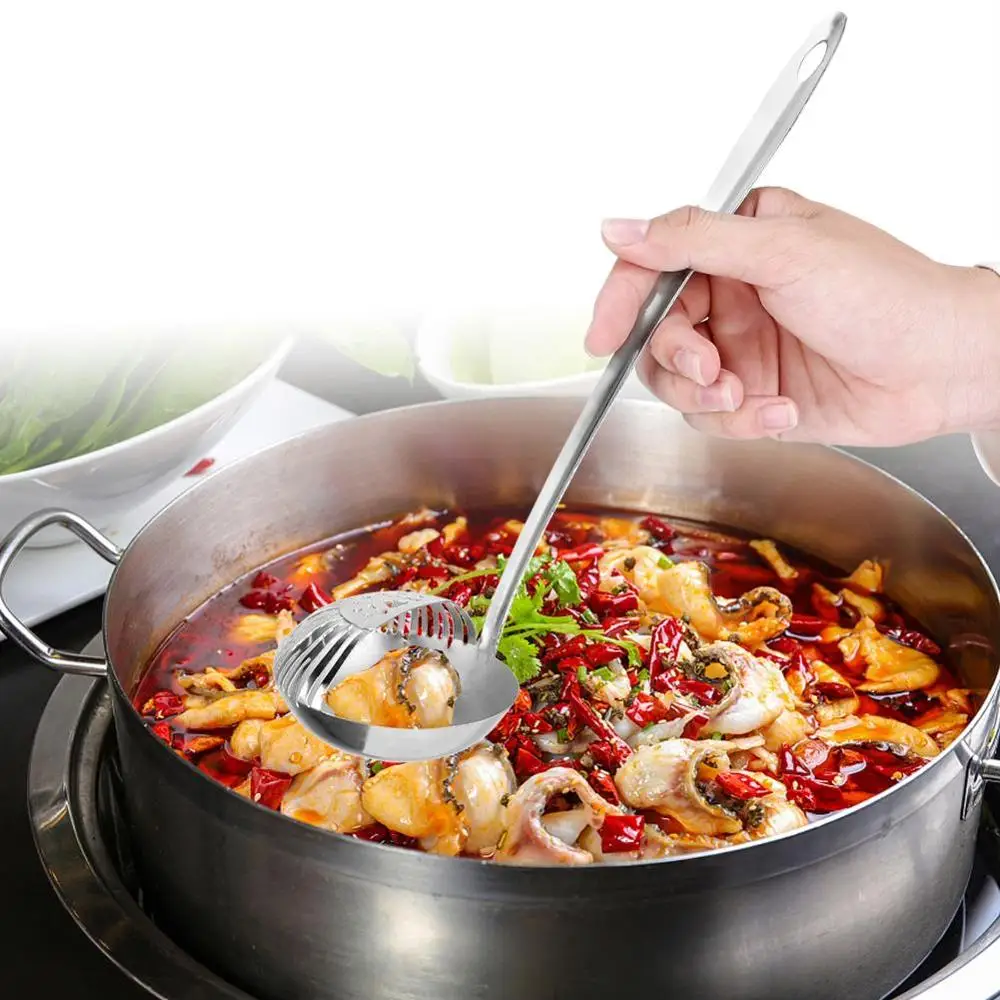 Stainless steel 2 in 1 Long Handle Soup Spoon Home Strainer Cooking Colander Kitchen Scoop Plastic Ladle Tableware
Stainless steel 2 in 1 Long Handle Soup Spoon Home Strainer Cooking Colander Kitchen Scoop Plastic Ladle Tableware