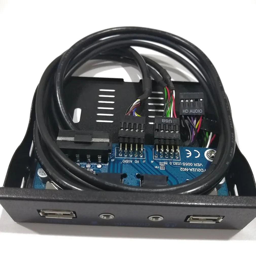 3 5 'ɲ-USB 2 0 порт концентратор HD аудио выход флоппи-накопитель расширение