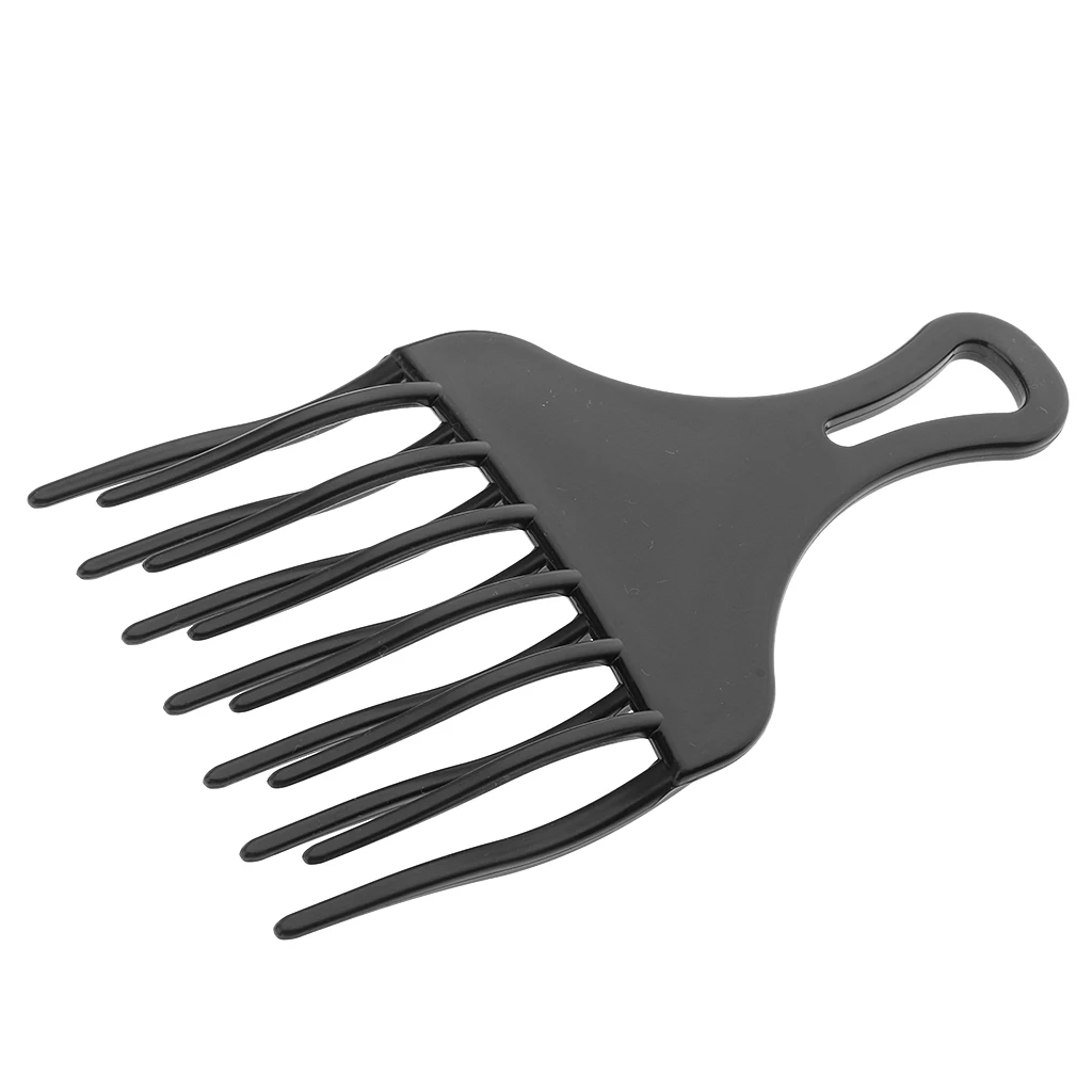 Black Wide Tooth Hairdressing Plastic Afro Comb Wig Braid Styling Lift Hair Brush Insert Afro Hair Pick Fork High Low Gear Comb Black Wide Tooth Hairdressing Plastic Afro Comb Wig Braid Styling Lift Hair Brush Insert Afro Hair Pick Fork High Low Gear Comb