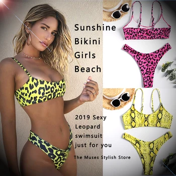 Bikini Swimwear Women Push Up Sexy Swimsuit Brazil Low Waist Bathing Suit Women String Leopard Thong Fitness Swimming Suit
Bikini Swimwear Women Push Up Sexy Swimsuit Brazil Low Waist Bathing Suit Women String Leopard Thong Fitness Swimming Suit