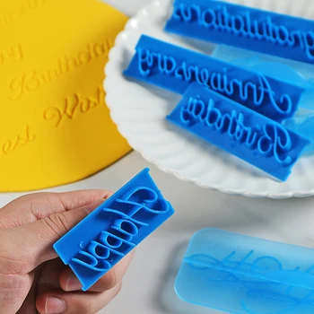 6pcs/set Handwriting Fondant Cake Embosser Printing Letters Mold Happy Birthday Best Wishes Anniversary Cookie Cutter Mold Hot
6pcs/set Handwriting Fondant Cake Embosser Printing Letters Mold Happy Birthday Best Wishes Anniversary Cookie Cutter Mold Hot