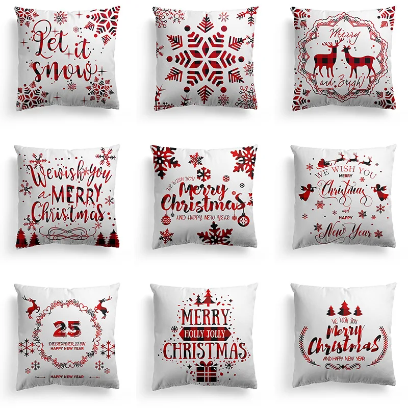 NEW Christmas Snow Pillowcase Red Letters Print Simple White Cushion Cover Modern Decorative Christmas Couch Throw Pillow Cover
NEW Christmas Snow Pillowcase Red Letters Print Simple White Cushion Cover Modern Decorative Christmas Couch Throw Pillow Cover