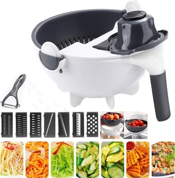 Upgraded 9 in 1 Multifunction Magic Vegetable Cutter with Drain Basket Fruit Shredder Grater Slicer Kitchen Tool Slicer Chopper
Upgraded 9 in 1 Multifunction Magic Vegetable Cutter with Drain Basket Fruit Shredder Grater Slicer Kitchen Tool Slicer Chopper
