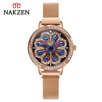 NAKZEN Women's Watches Quartz Watches Waterproof Female Sports Watches with Rhinestones Brand Luxury Christmas Lady Woman Watch 
NAKZEN Women's Watches Quartz Watches Waterproof Female Sports Watches with Rhinestones Brand Luxury Christmas Lady Woman Watch