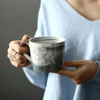 Nordic Marbleted Ceramic Mug Simple Color Coffee Cup with Handgrip 360ml Large Capacity Household Office Drinking Cups and Mugs
Nordic Marbleted Ceramic Mug Simple Color Coffee Cup with Handgrip 360ml Large Capacity Household Office Drinking Cups and Mugs