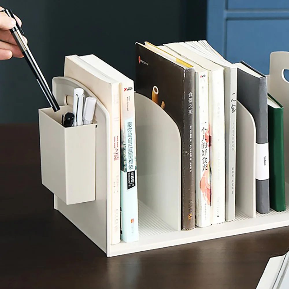 Simplicity Combination Bookshelf Table Small Bookcase Office Wooden Shelf Desktop Storage Rack Manufacturers Wholesale |