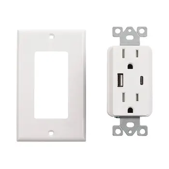 USB Type-C US Standard Wall Power Socket American Standard Portable 15A American Three-Hole Replacement Socket
USB Type-C US Standard Wall Power Socket American Standard Portable 15A American Three-Hole Replacement Socket