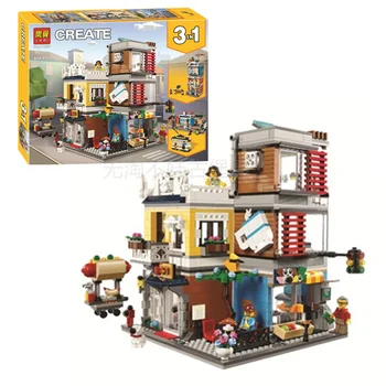 New 985pcs 3in1 City Creator Townhouse Pet Shop & Cafe Store Building Blocks Compatible Lepining 31097 Bricks Toys for Children
New 985pcs 3in1 City Creator Townhouse Pet Shop & Cafe Store Building Blocks Compatible Lepining 31097 Bricks Toys for Children