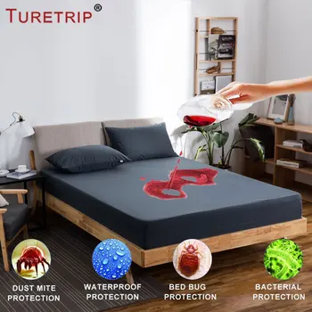 Gray Smooth Mattress Protector Fitted Sheet Dust Mites Waterproof Bed Cover Queen King Home Textiel Mattress Pad Cover
Gray Smooth Mattress Protector Fitted Sheet Dust Mites Waterproof Bed Cover Queen King Home Textiel Mattress Pad Cover