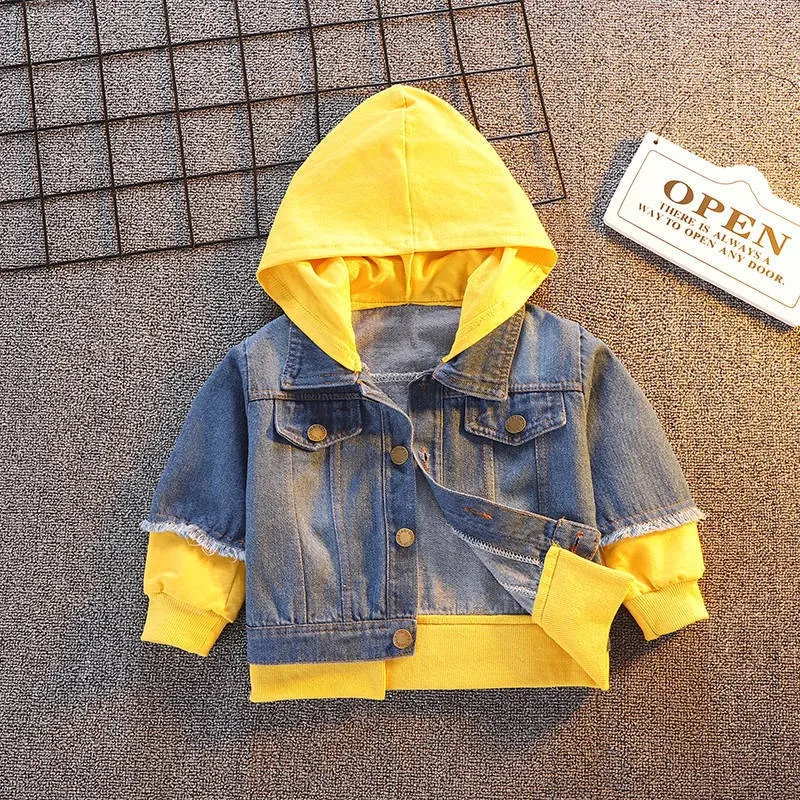 Kids Boys Jacket Children Clothes Casual Cute Color Stitching Star Pattern Long Sleeves Hooded Denim Jacket Fashion 2019 1-4Y
Kids Boys Jacket Children Clothes Casual Cute Color Stitching Star Pattern Long Sleeves Hooded Denim Jacket Fashion 2019 1-4Y