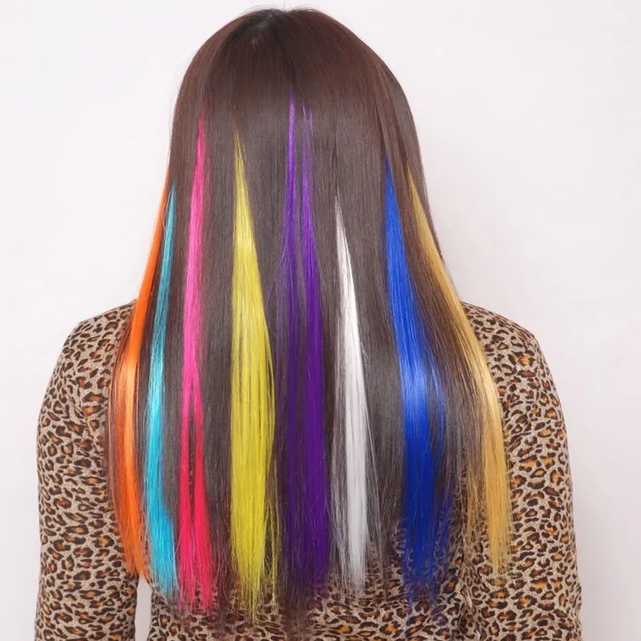 Цвет: от 01 до 31 модный яркий прямой наращивание волос теплое синтетическое