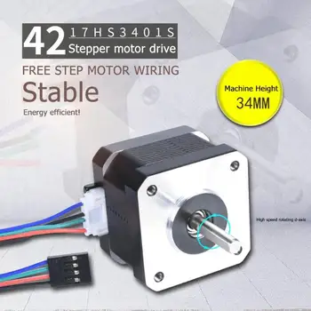 NEMA17 17HS3401S 42 Stepper Motor 1.5A 38mm 4-Lead Driving System 3D Printer Parts Large Torque Low Noise
NEMA17 17HS3401S 42 Stepper Motor 1.5A 38mm 4-Lead Driving System 3D Printer Parts Large Torque Low Noise