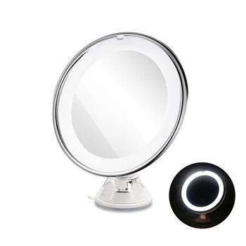 8 Inch 10X Magnifying LED Tabletop Round Makeup Cosmetic Mirror with Sucker (White)
8 Inch 10X Magnifying LED Tabletop Round Makeup Cosmetic Mirror with Sucker (White)