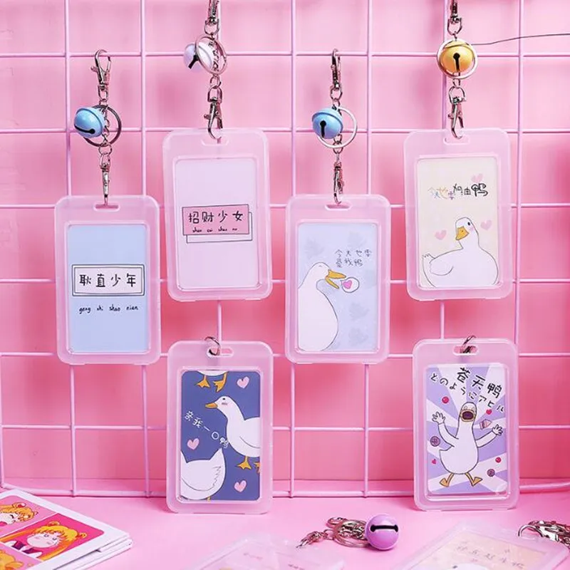 New Design 1 Piece Cartoon Duck IC Card Bus Card Work Card Holder Organizer With Key Chain Cute Transparent ID Card Protector
New Design 1 Piece Cartoon Duck IC Card Bus Card Work Card Holder Organizer With Key Chain Cute Transparent ID Card Protector