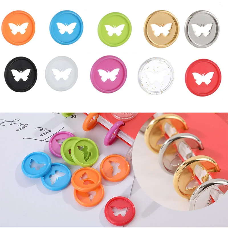 24PCS Colorful Butterfly Disc Binding Mushroom Hole Binding Disc Plastic DIY 360 Degree Buckle Binder Binding Office Supplies
24PCS Colorful Butterfly Disc Binding Mushroom Hole Binding Disc Plastic DIY 360 Degree Buckle Binder Binding Office Supplies