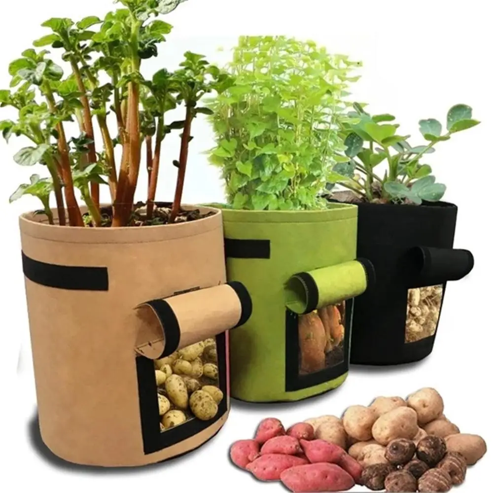 1Pcs Woven Fabric Bags Potato Cultivation Planting Garden Pots Planters Vegetable Planting Bags Grow Bag Farm Home Garden Bag H3
1Pcs Woven Fabric Bags Potato Cultivation Planting Garden Pots Planters Vegetable Planting Bags Grow Bag Farm Home Garden Bag H3