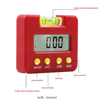 Level Measuring Instruments Digital Level Protractor Strong Magnetic Inclinometer Tilt Angle Box Horizontal Gauge
Level Measuring Instruments Digital Level Protractor Strong Magnetic Inclinometer Tilt Angle Box Horizontal Gauge