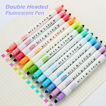 12pcs/set Mildliner Highlighter Pen Stationery Double Headed Fluorescent marker Pen 12 Colors Mark Pen Cute Mildliner
12pcs/set Mildliner Highlighter Pen Stationery Double Headed Fluorescent marker Pen 12 Colors Mark Pen Cute Mildliner